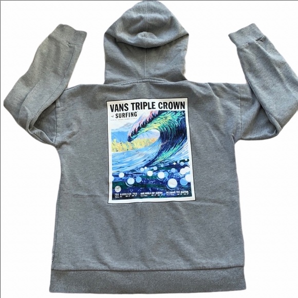 Vans  Grey Hooded Sweatshirt Size Medium - Picture 2 of 3